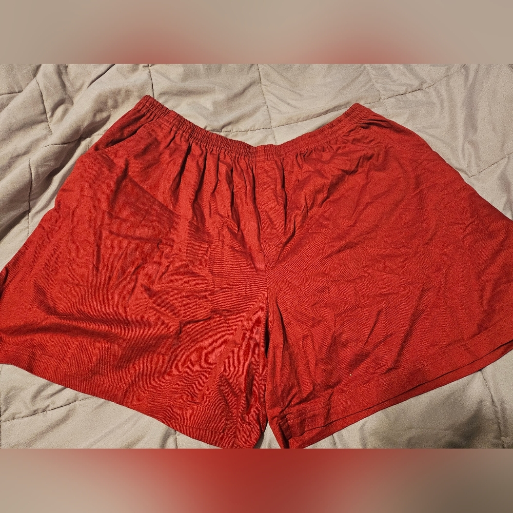 Main Street Blues Vibrant Red Women's Athletic Shorts